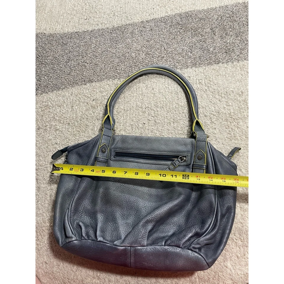 Bolso de Hombro Hobo Lodis Vintage Y2K Cuero Bohemio Azul Gris Brillo Metálico Foto 4 de 4