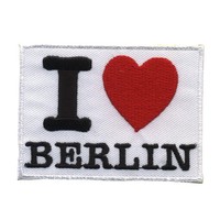 AufnäHer I Love Berlin Patch AufbüGler BüGelbild BüGelbild Abzeichen