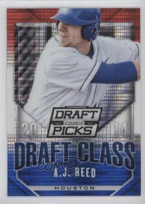 2014 Prizm Perennial Draft Picks Class Red White & Blue Pulsar AJ Reed #40 1s8