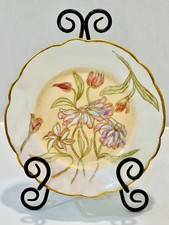 RARE Haviland  Co.Limoges France Hand Painted/Gilt-Scalloped Plate 1877-1896