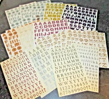 17 Sheets Vintage Mrs Grossman Alphabet Stickers Reflections Papier Gold Silver