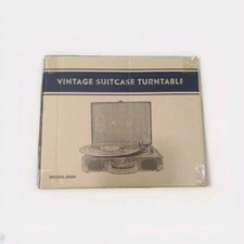 Vinyl Record Player 3-Speed Bluetooth Suitcase Portable Belt-Driven Record Plyr.