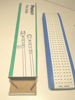   Panduit Pan-Code PCM-4 DGN Wire Marker Cards - (qty 2 BOXES ) 25 in Each Box.