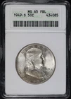 1949-S Franklin Half Dollar ANACS MS-65 FBL First Gen. Holder - Low Mintage!