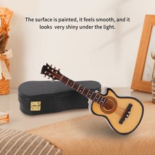 Basswood and Metal Miniature Electric Guitar Model Mini Musical Instrument