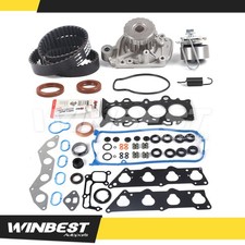 Head Gasket Set Timing Belt Kit Water Pump For 01-05 Honda Civic 1.7l Sohc D17a1