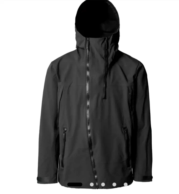 ISAORA Asym Shell Windbreaker Hooded Men's Jacket Sz M - Black Nylon - Image 2 of 4