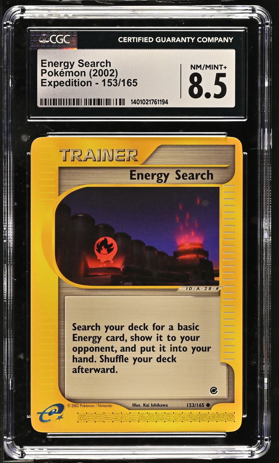 2002 Pokémon Energy Search Expedition #153/165 CGC 8.5
