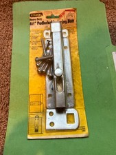 NOS STANLEY HARDWARE 6.5" HEAVY DUTY PADLOCKABLE SPRING BOLT ZINC Made in USA
