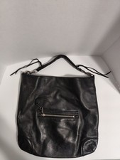 Rebecca Minkoff Black Pebble Leather Slim Reg...
