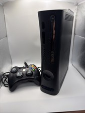 Xbox 360 Elite 120GB Black Console Tested Working With Controller And Cords