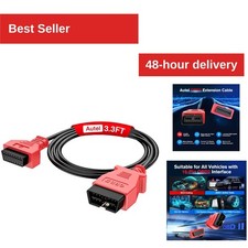 Autel OBD2 Extension Cable 16Pin Male to Female 1m Diagnostic Adapter