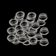 20 Pcs Clear White Silicone Waterproof Rocker Switch Protect Cover Round Caps
