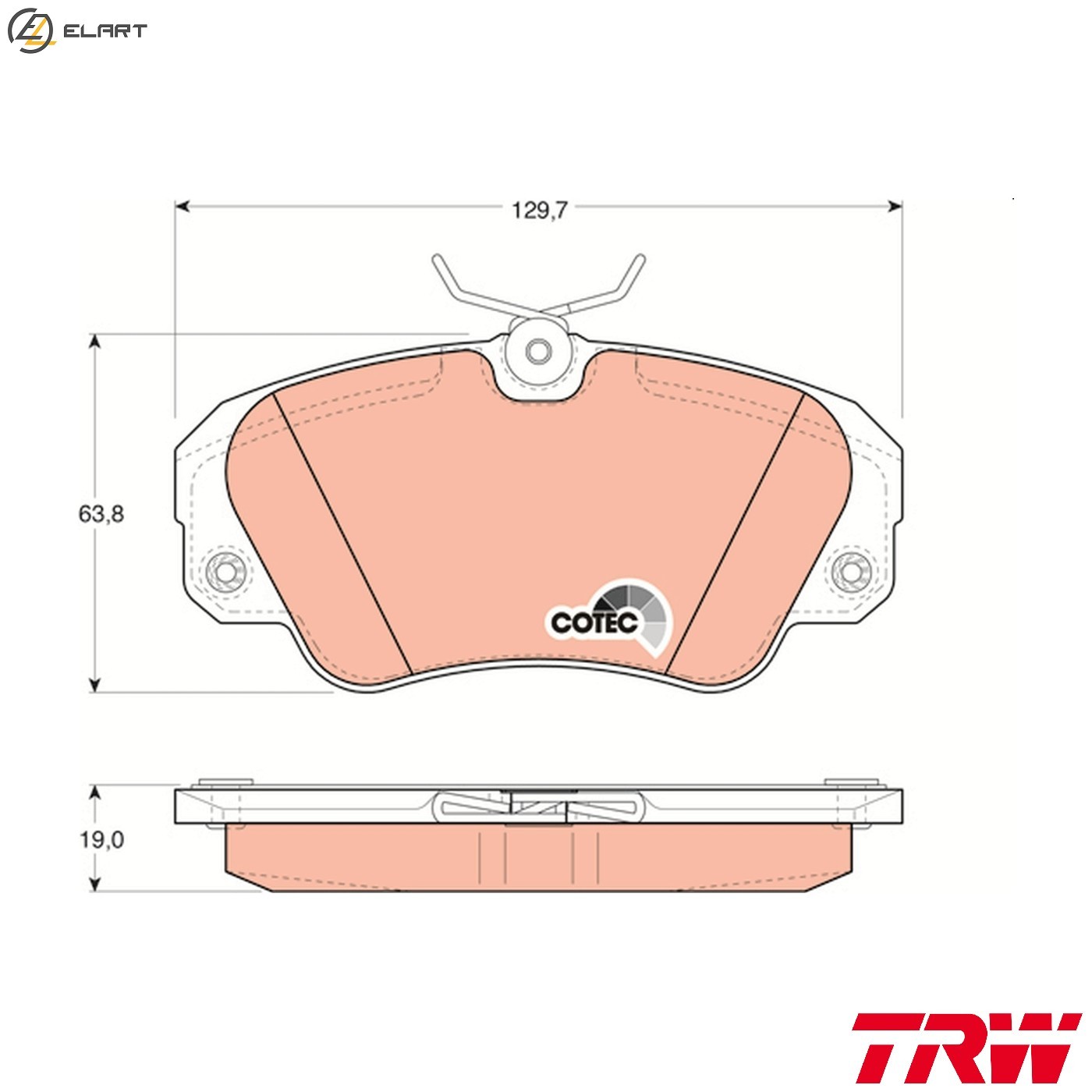 BRAKE PAD SET DISC BRAKE GDB957 FOR VAUXHALL CARLTON/Mk/III OMEGA SENATOR 2.2L
