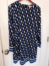 Michael Kors Women’s XL dress Black blue and white dress cruise