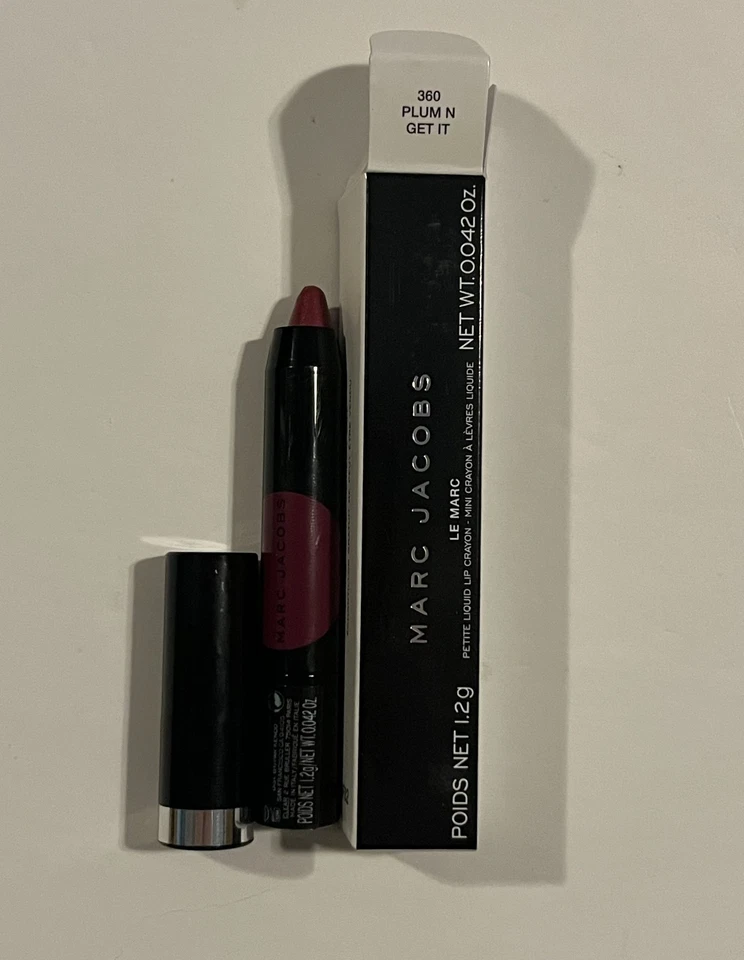 NEW Marc Jacobs Cosmetic Bag Pouch Zipper Tan W/Lip crayon, lip stick, lip gloss - Image 2 of 4