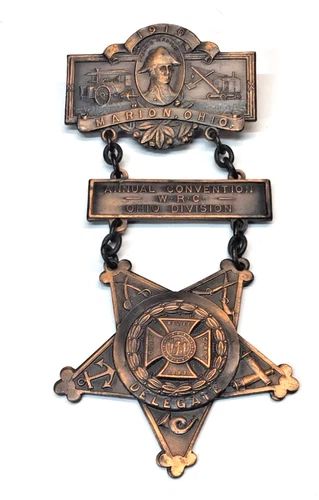 Antique 1916 Women's Relief Corps WRC Delegate Medal Ohio. Div. GAR Auxiliary.