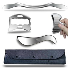 BYYDDIY Stainless Steel Gua Sha Muscle Scraper Scraping Massage Tool Silver