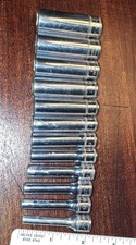 Snap On Stmm 14 Drive Metric 6 Pt Deep Socket Set 4 - 14mm 12pcs Mm