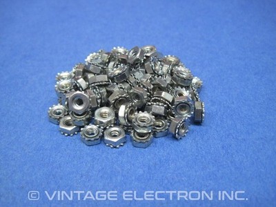 (100) #4-40 Kep Hex Nuts - Zinc Plated Steel ($1.98/lot, NEW)