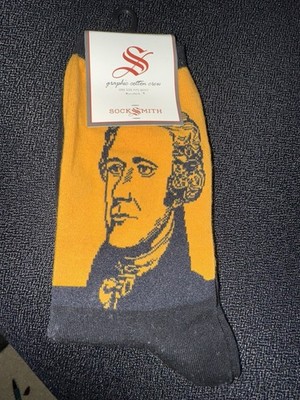 Socksmith Women's Graphic Cotton Crew Socks Alexander Hamilton, Size 9-11 NWTs