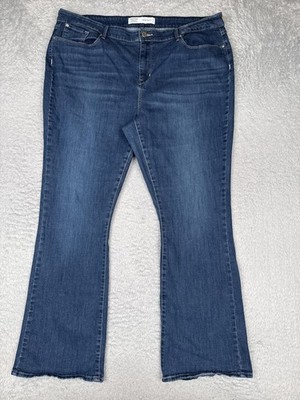 Signature Levi Strauss Bootcut Jeans Womens 22M Blue High Rise Stretch 36x32
