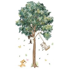 Wall Decals for Bedroom, Cat and Tree Stickers for Living Room