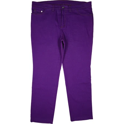 BOGNER 46 L28 Jeans Hose Lila Damen stretch high Rise Straight Comfort W38 XXL - Bild 1 von 4
