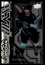 2022-23 SPx UD Black Obsidian Rookies Matty Beniers 157/499 Seattle Kraken