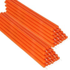 50x Orange Bienenwachs 26cm Tafelkerze Ritualkerze Osterkerzen Farbig 36346
