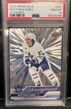 2023 Upper Deck Matthew Knies Young Guns Silver Outberst PSA 10 ROOKIE LOW POP!!