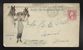 1914 Independence Iowa Buchanan County Fair and Races Cover Postmarked 1928