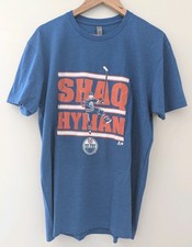 Zach Hyman Edmonton Oilers T Shirt Mens Large Blue NHL Hockey Graphic Tee