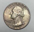 1964 25C Washington Quarter 90% Silver