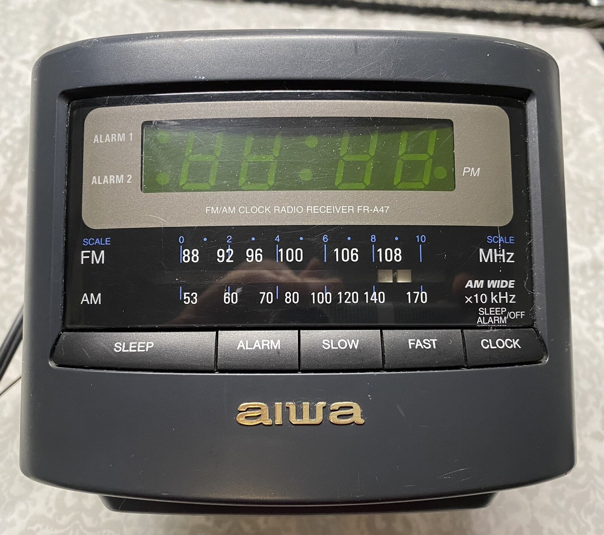 Aiwa Alarm Clock FM/AM Radio Receiver Model Fr-a45u (boxQ) | eBay