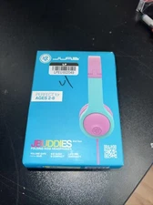 JBuddies Folding Gen 2 Kids Headphones Wired (Purple/Teal) - New