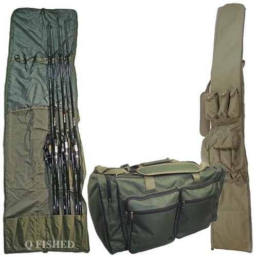 Borsa Porta Canne Da Pesca NGT 120x33 Cm - Fodero Per Canne, Ombrello E Rete, 4 Canne, 2 Tasche - 3