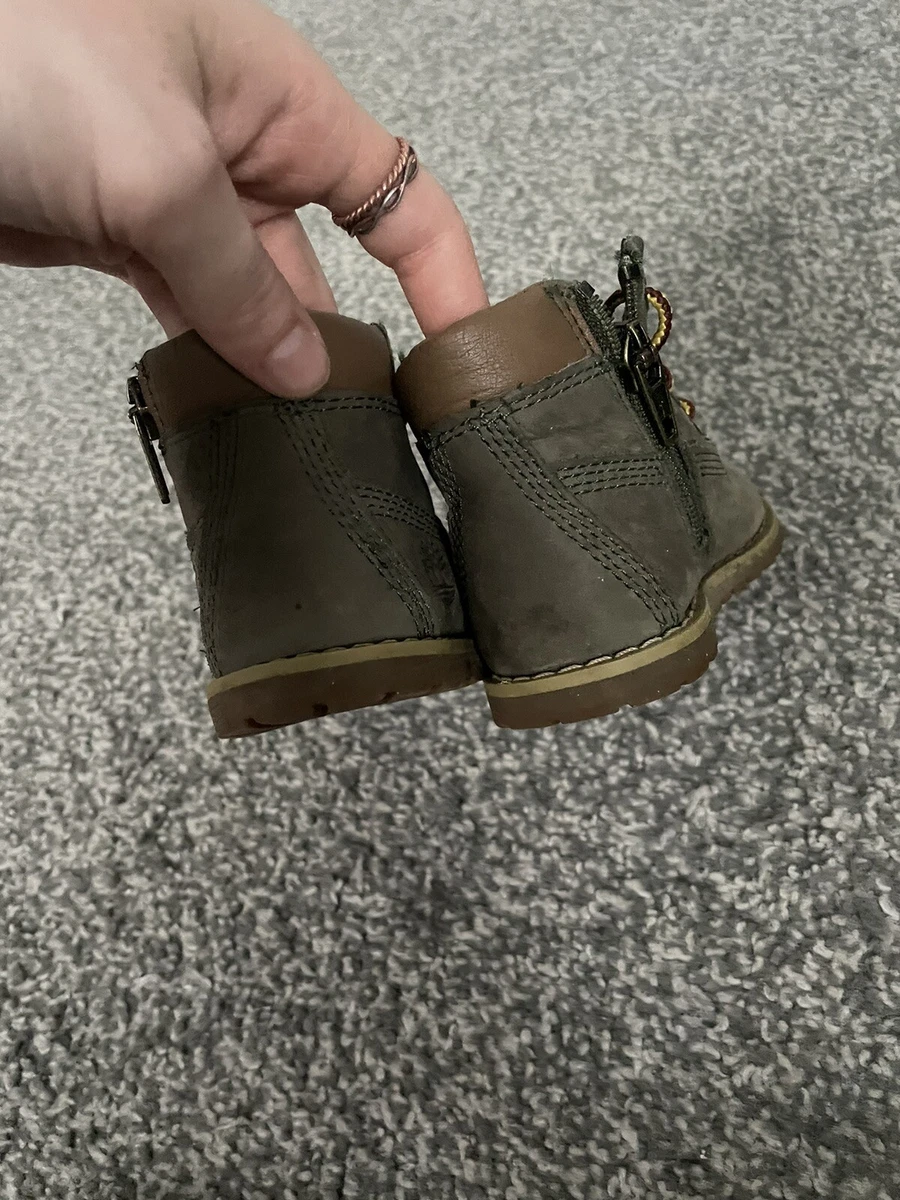 Infant Toddler Khaki Timberland Boots Size 5 UK eBay