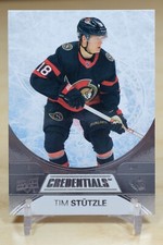2021-22 UD Credentials Base #28 Tim Stutzle - Ottawa Senators