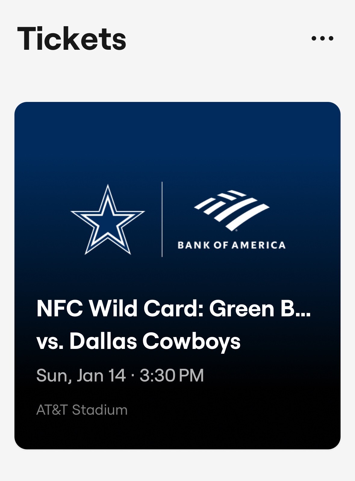 Cowboys Vs Packers Wild Card 2 Tickets eBay