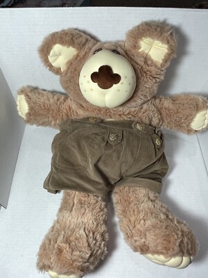 Xavier Roberts Furskin Plush Bear With Brown Corduroy￼ Shirts