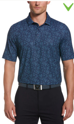 Callaway Trademark Chevron Print Golf Polo,  Navy, MD