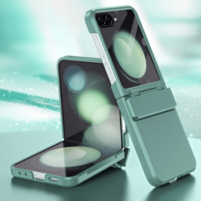 Handy Hülle Für Samsung Galaxy Z Flip5 Luxus Stoßfeste Gehärtetes Glas Hart Case