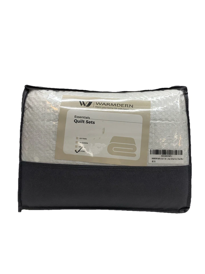  Вафельное плетение лоскутное одеяло королевский размер, мягкий легкий летний классический клетчатый  - Изображение 2 из 4