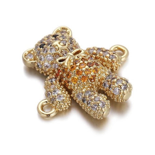 11 Pcs Cute Bear Mouse Sun Pandent Charm Jewelry CZ Pave Necklace Bracelets DIY - Picture 5 of 9