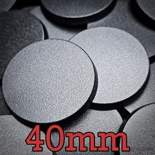 40mm Round Plain Plastic Bases  For Wargaming Tabletop Games Brand New Wargames