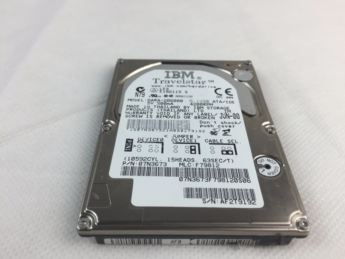 IBM Travelstar DARA-206000 07N3673 Disk Drive | with 5.12GB ATA