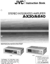 JVC A-X30 A-X40 Amplifier Owners Instruction Manual Reprint