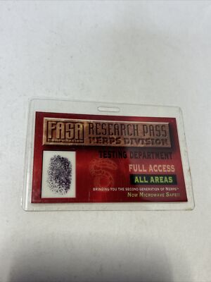 FASA Research Pass NERPS Division Testing Department Full Laminated ID Card J2