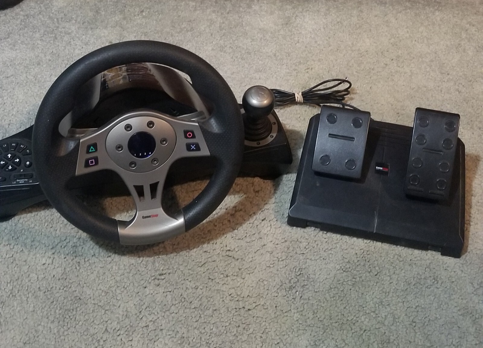 GameStop Sony PlayStation 3 PS3 Steering Wheel w/ Foot Pedals ~ BB-6353